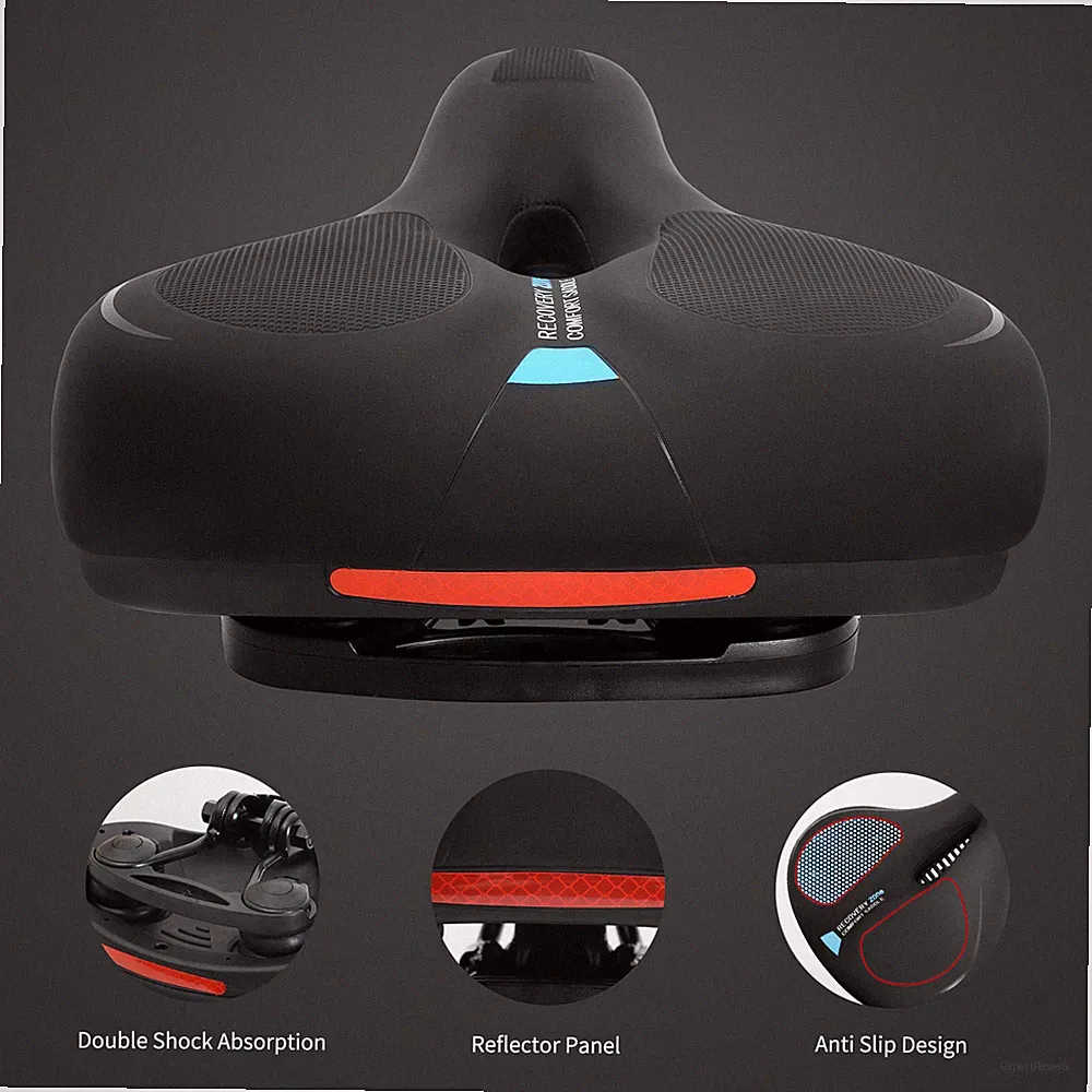 1PC Extra Wide Big Bum Bike Bicycle Saddle Seat Gel Cushion Soft Comfort Pad