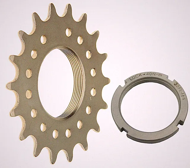 Mr Control TRST 3/32 Pro Track Cog & Lockring Fixed Gear Bike Hardnd CroMo/Nickl