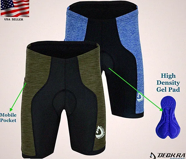 New Mens Cycling Shorts 3D Gel Padded Road Cycling MTB Breathable Bicycle Shorts