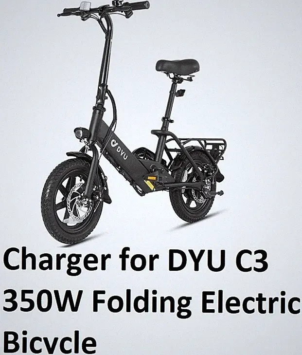 🔥power supply battery Charger for DYU 350W C3 Folding Electric Bicycle @A