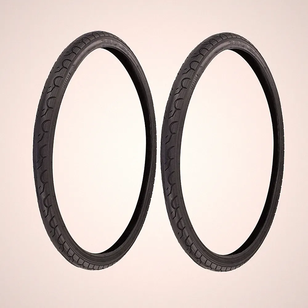 PRO+ BICYCLE TIRE 20" X 1-1/8" ALL BLACK PAIR OF TIRES SEMI-SLICK CITY P-1159
