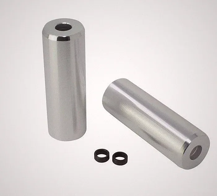 PRO+ BMX Bike Bicycle Lite Alloy Threadless Pegs Fits 3/8" or 14mm Silver