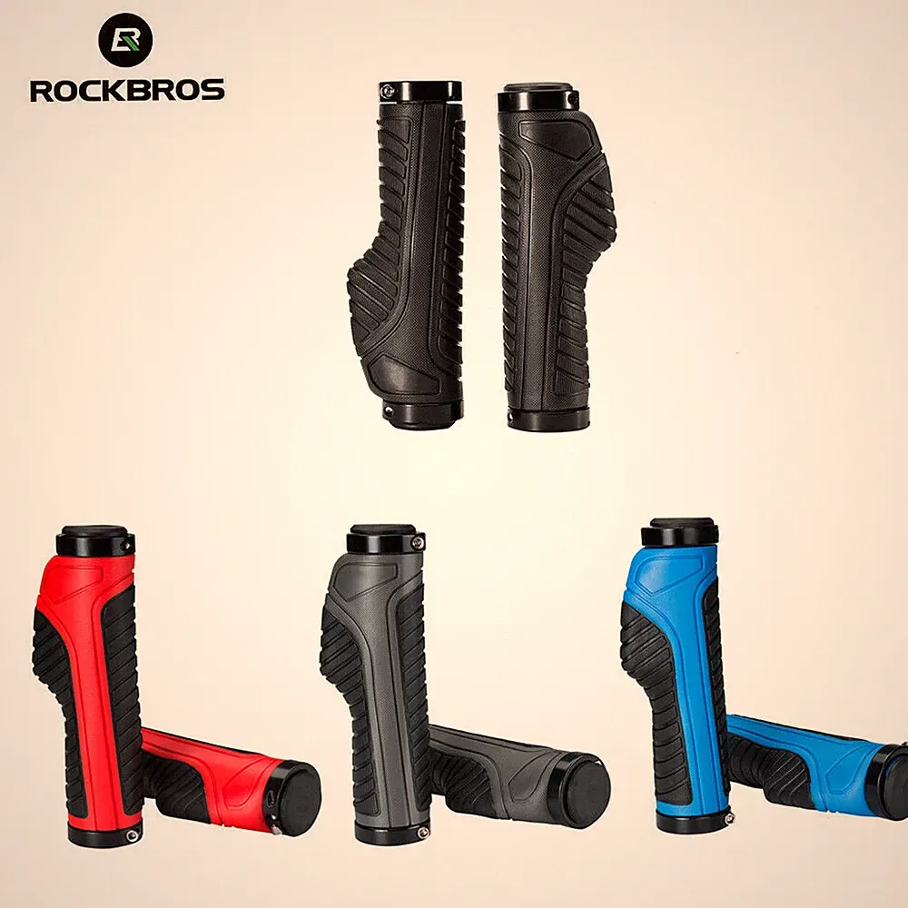ROCKBROS Bicycle Rubber Handlebar Grips Double Lock-on Fixed Gear Grips