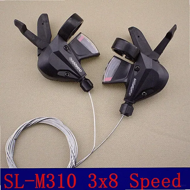 SHIMANO SL-M310 ALTUS RAPID FIRE 3 X 8 SPEED BLACK BICYCLE SHIFTER SET
