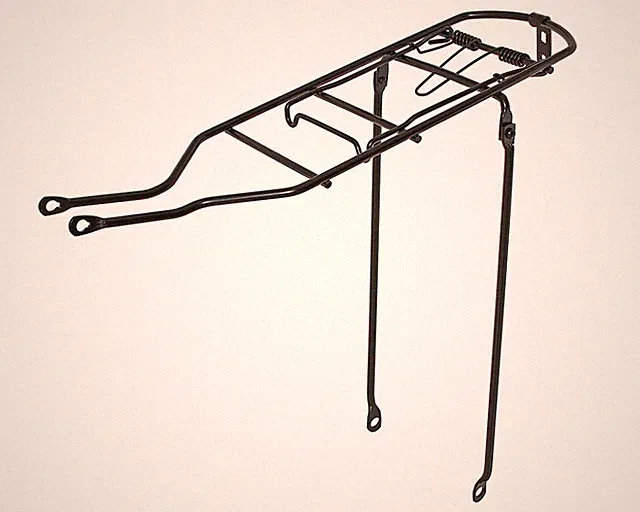 VINTAGE BICYCLE BLACK CARRlER REAR RACK CRUISER ROAD CITY BMX OLD-SCHOOL BIKE.